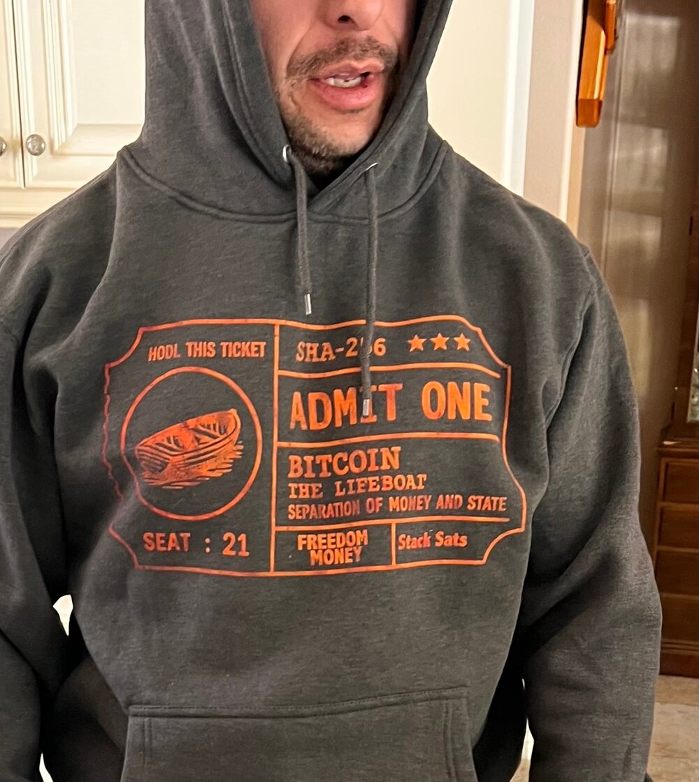 “Bitcoin is the life boat-ticket”Hoodie Sweater